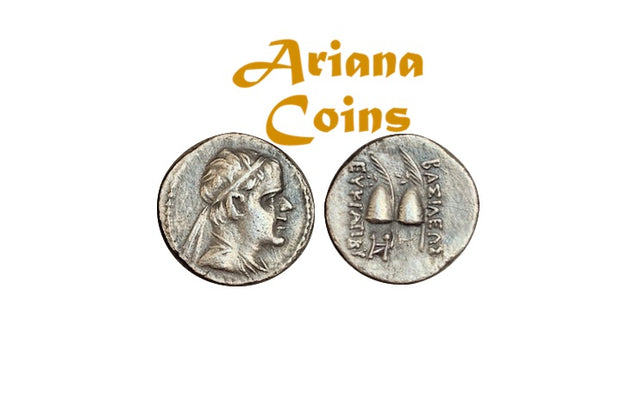 Baktrian Kings. Eukratides I Megas. Circa 170-145 BC. AR Obol. Superb example