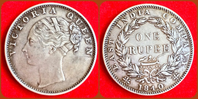 British India, Victoria. 1837-1901. AR Rupee. 1480. 34 berries