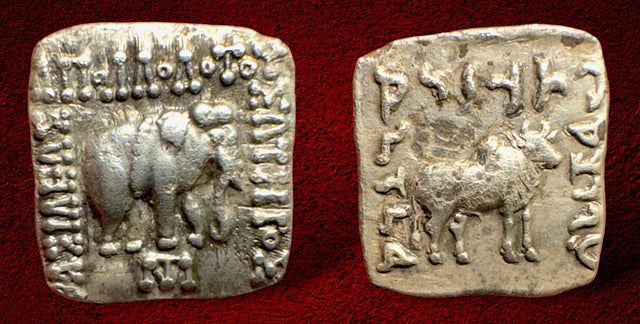 Baktrian Kings. Apollodotos I Soter. Circa 175-165 BC. AR Drachm.