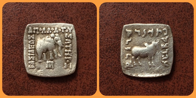 Baktrian Kings. Apollodotos I Soter. Circa 175-165 BC. AR Drachm.