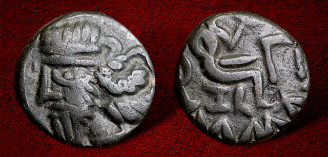 Indo-Parthian, Gondopharid Dynasty. Sanabares. Usurper, mid 1st century AD. AE Drachm