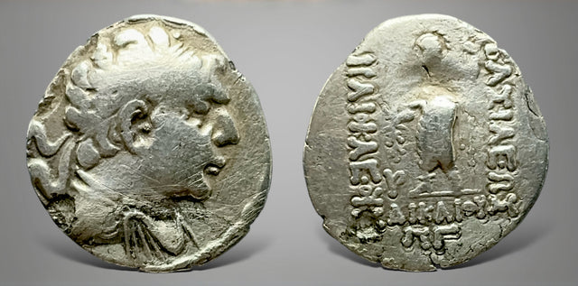 Baktrian Kings. Heliokles I Dikaios Circa 145-130 BC AR Drachm.