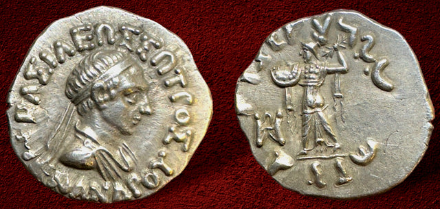 Indo-Greek Kingdom. Menander I Soter. Circa 155-130 BC. AR Drachm Superb