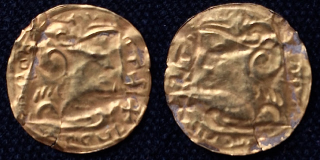 Hunnic Tribes, Anonmyous, ca. 6th-7th Century, AV bracteate. Interesting Silk Road from Afghanistan.