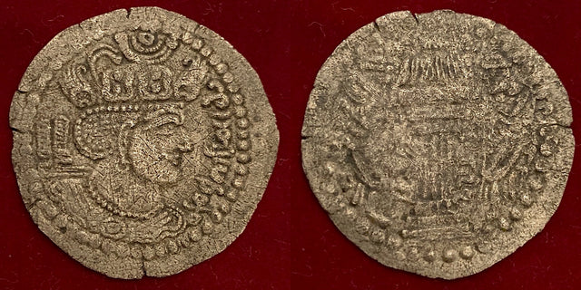 Hunnic Tribes, ,Nezak Huns of Western Turks. Tegin of Khorasan. (Late 7th-early 8th cen AD). BI drachm.
