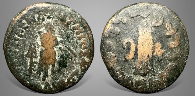 Bactrian Kings. Apollodotos II. (Circa 85-65 BC). AE Hemiobol.