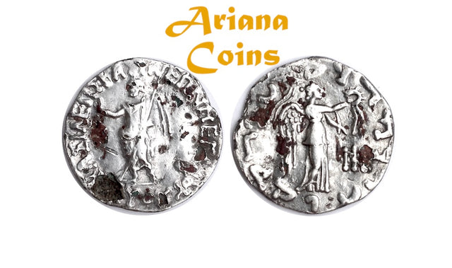 Indo-Skythians, Maues. Circa 90-60 BC. AR Drachm. Rare