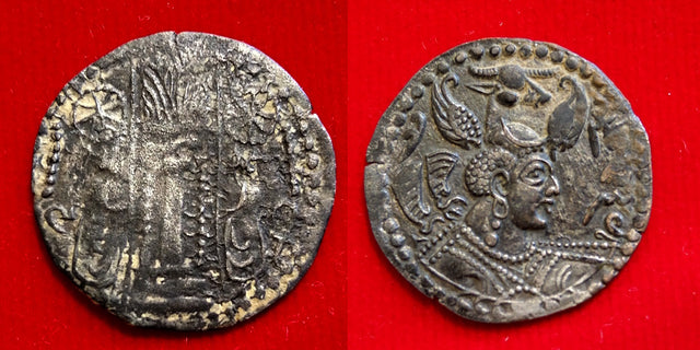 Hunnic Tribes, Nezak Huns, Npki Mlka, Kabul mint, AD 515-650 AD Æ Drachm. Rare this nice.