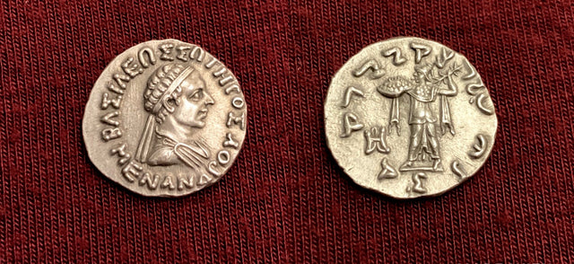 Indo-Greek Kingdom. Menander I Soter. Circa 155-130 BC. AR Drachm Superb & faultless