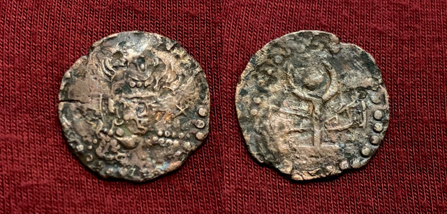 Hunnic Tribes, Turk Shahi King of Kabul and Gandhara, Cir 650- early 9th century. AE Drachm. Unpublished