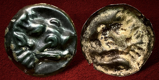 Hunnic Tribes, Silk Road Region. Circa 5th-8th centuries. AE Bracteate/Plaquette. RRR