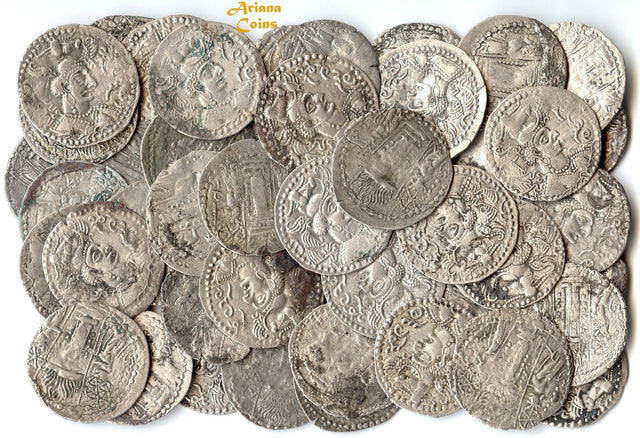 HUNNIC TRIBES, Nezak Huns. Anonymous ('Nezak Shah'). Circa 500-600. Lot of 50 BI Drachms. £45 each. minimum purchase is 5 coins.