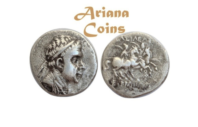 Baktrian Kings. Eukratides I. Circa 170-145 BC. AR Drachm.