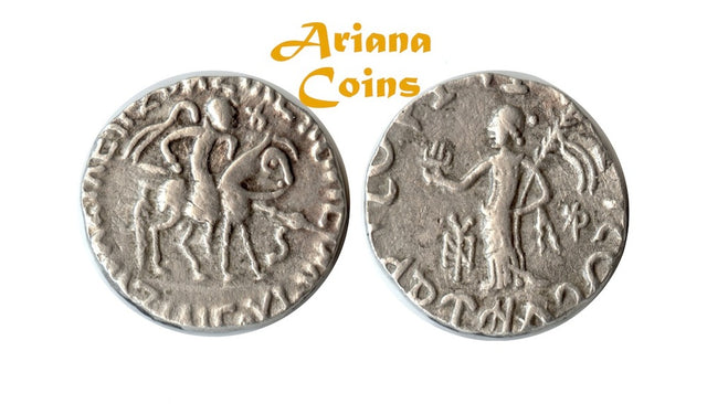 Indo-Scythians, Azilizes. Circa 57-35 BC. AR Tetradrachm