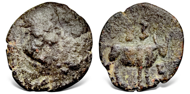 Arabia, Southern Kingdom Hadramawt, (Circa 2nd - 3rd century AD) AE unit. Extremely Rare