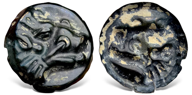 Hunnic Tribes, Silk Road Region. (Circa 5th-8th centuries AD). AE Bracteate. RRR