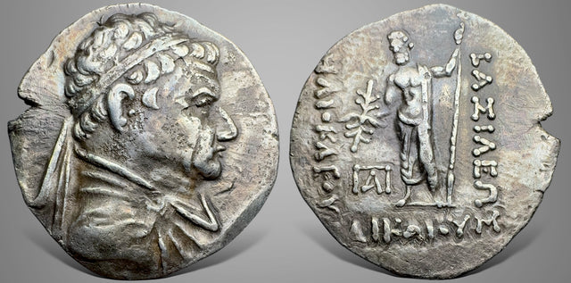 Baktrian Kings. Heliokles I Dikaios (Circa 145-130 BC) AR Tetradrachm