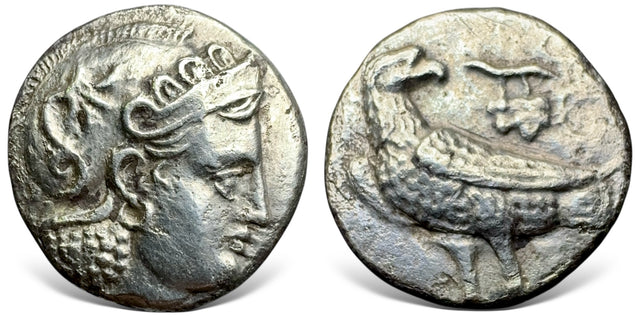 Bactria, Local issues in the Oxus region, Sophytes Eagle Series. (circa 246/5-239/8 BCE). AR drachm. Bargain price this nice.