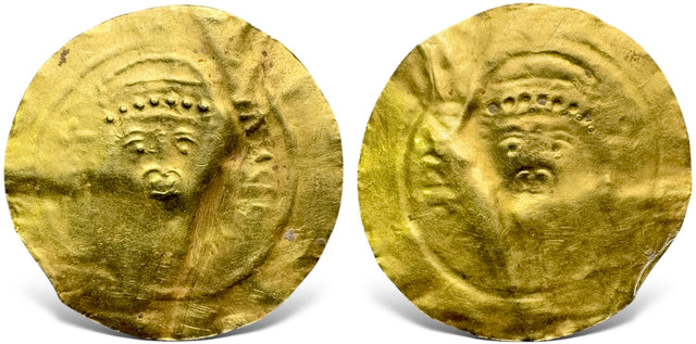 Hunnic Tribes, Silk Road Region, Local issues. (Circa 5th-8th centuries). AV Gold Bracteate. Rare