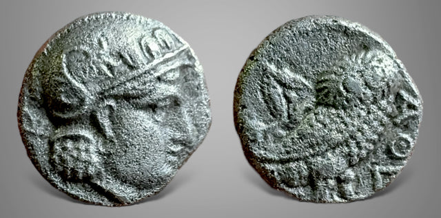 Bactrian, Local issues in the Oxus region 'Athenian Series' (Circa 295/3-285/3 BC). AR Hemidracm. Extremely rare.