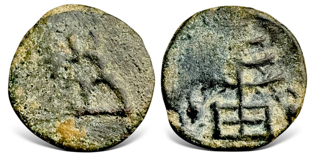 India, Taxila local issues, post-Mauryan, (Circa 220 BC-100 AD). AE. Rare denomination