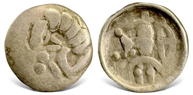 Central Asia, Silk Road Region, Soghd local issue. (Circa 1st centuries). Imitation of Antiochus. AR Obol