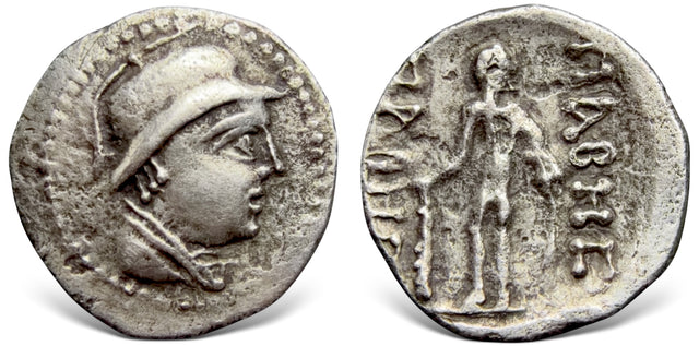 Central Asia, Kushan, Yueh-Chi. Pabes (Circa 1st century BC) AR Obol. Very Rare