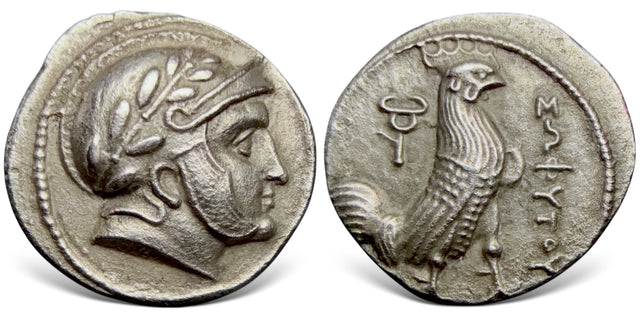Bactria, Local issues in the Oxus region, Sophytos Cock series. (Circa 305-294 BC). AR drachm. An exceptionally nice struck