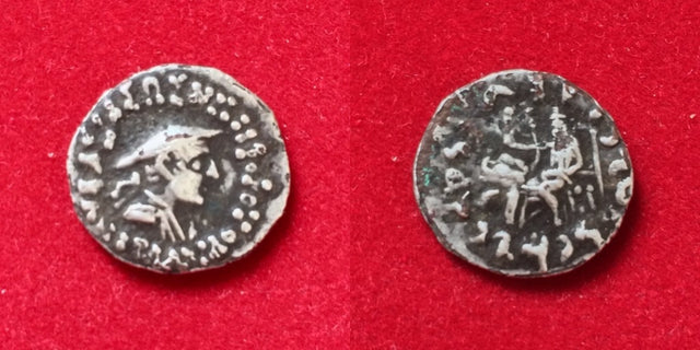 Indo-Greek Kingdom. Antialkidas Nikephoros. Circa 130-120 BC. AR Drachm