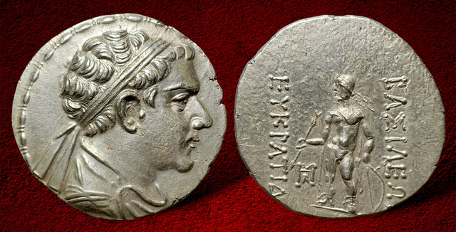 Baktrian Kings. Eukratides II Soter Circa 145-140 BC AR Tetradrachm. Superb example to be proud of.