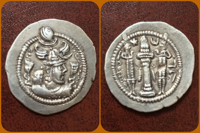 Sasanian Kings. Peroz/Firoz I. AD 457-484. AR Drachm. Nice example