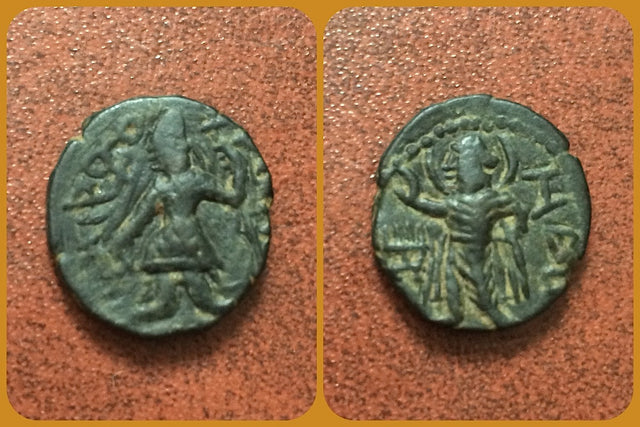 India Kushans, Kanishka I, Circa 128-158 Æ Drachm.