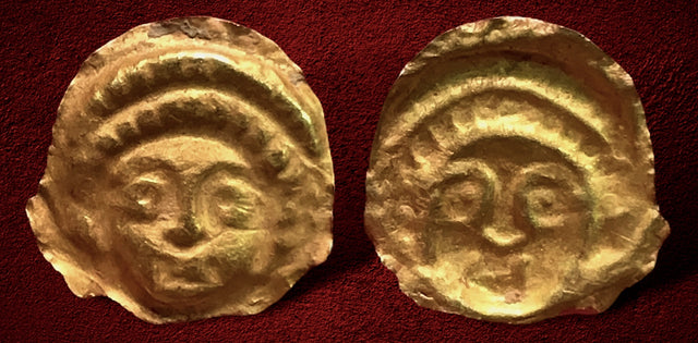 Hunnic Tribes, Silk Road Region. Circa 5th-8th centuries. AV Gold Bracteate.