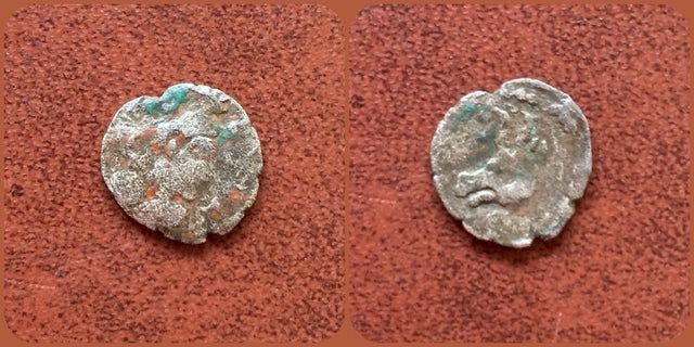 Hunnic Tribes, Central Asia, Uncertain king. 3rd-7th Century AD. AR Obol