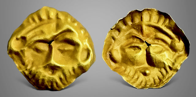 Hunnic Tribes, Silk Road Region. Circa 5th-8th centuries. AV Gold Bracteate. Very Rare