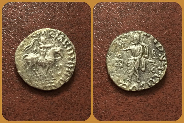 Indo-Skythians, Azes II. Circa 35-12 BC. AR Drachm. Rare