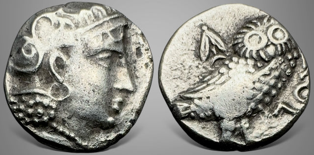 Bactrian, Local issues in the Oxus region 'Athenian Series' (Circa 295/3-285/3 BC). AR Hemidracm.