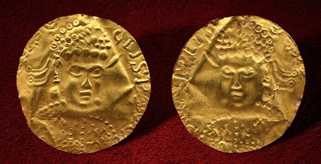 Hunnic Tribes, Silk Road Region, Local issues. Circa 5th-8th centuries. AV Gold Bracteate.