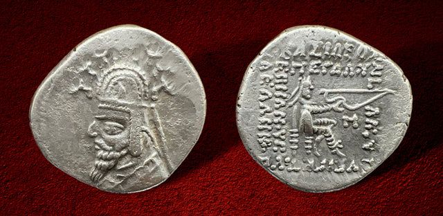 Parthian Kings, Phraates III 70-57 B.C AR Drachm. Margian mint. Rare.