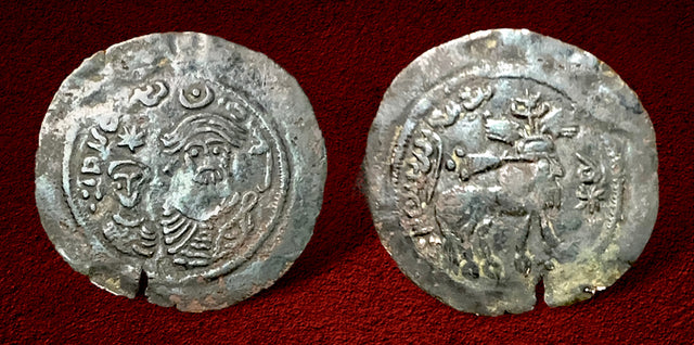 Islamic, Arab Sasanian (Umayyad Caliphate). Abay. AE Pashiz. Rare