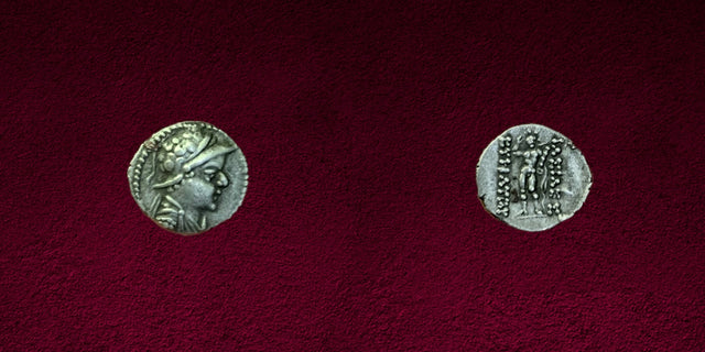 Baktria, Greco-Baktrian Kingdom. Eukratides I Megas. Circa 170-145 BC. AR Obol. Superb Example