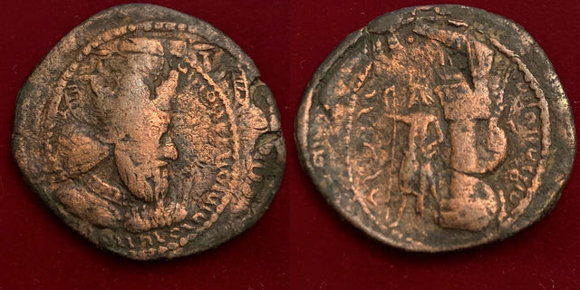 Sasanian Kings, Shahpur I. AD 240-272. AE Tetradrachm.