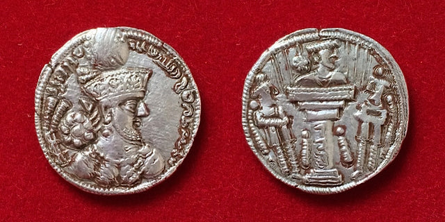 Sasanian Kings. Shapur III. AD 383-388. AR Drachm. Superb