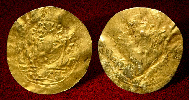 Hunnic Tribes, Silk Road Region, Local issues. Circa 5th-8th centuries. AV Gold Bracteate.
