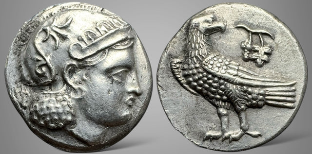 Bactria, Local issues in the Oxus region, Sophytes Eagle Series. (circa 246/5-239/8 BCE). AR drachm Superb & Rare