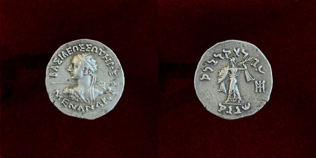 Indo-Greek Kingdom. Menander I Soter. Circa 155-130 BC. AR Drachm. Nice Example