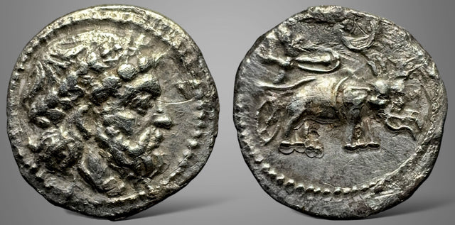 Seleukid Kings. Seleukos I Nikator (circa 285-280 BC) AR Hemiobol. Superb Example RRR