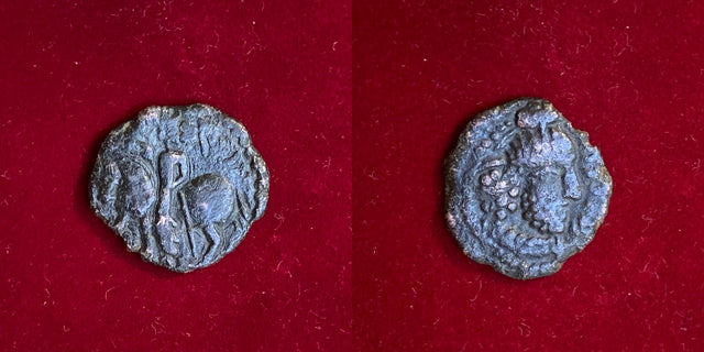 Kushano Sasanians, Shapur I AD 240-270. AE unit. RARE