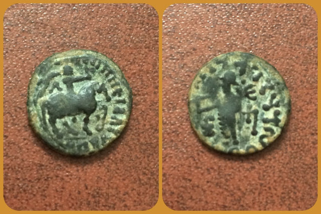 Indo-Skythians, Azes II. Circa 35-12 BC. AE/Billion Drachm. Very Rare