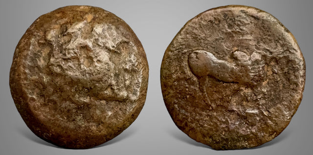 Seleukid Kings. Antiochos I Soter. (281-261 BC). AE. Ai Khanoum (آي خانم)  Very Rare